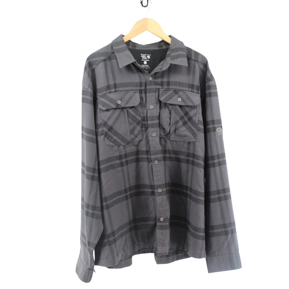 Mountain‎ Hardwear Gray Plaid Button Up Shirt Men's XXL